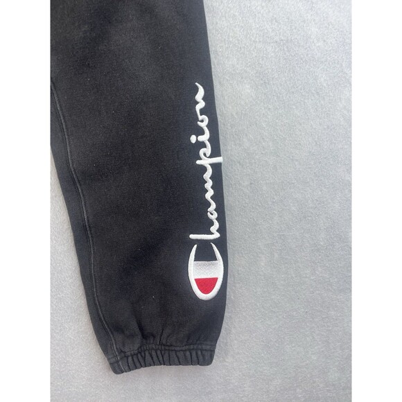 Champion Reverse Weave Spellout Joggers Sweatpants Mens Sz Small Black Vintage - Picture 2 of 12